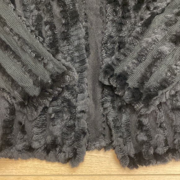 Heartloom Black Faux Fur Cardigan - Picture 5 of 13